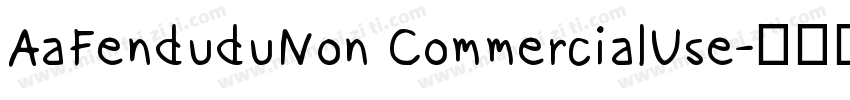 AaFenduduNon CommercialUse字体转换